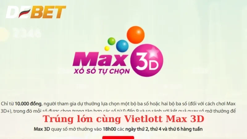 Đầu Tư Thông Minh Với Xổ Số Vietlott Max 3D