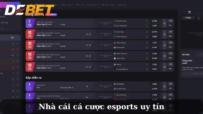 Nhà cái esports trả thưởng cao