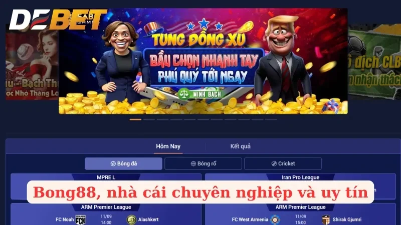 Nhà cái Bong88 - Thiên đường cá cược đổi thưởng tại Việt Nam